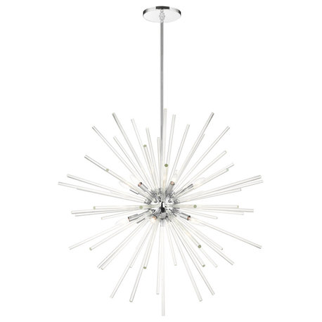 Livex 41259-05 12-Light Polished Chrome Foyer Pendant Chandelier