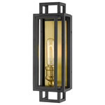 Z-lite - Z-Lite 454-1S-BRZ-OBR One Light Wall Sconce Titania Bronze / Olde Brass - Exquisitely crafted with bold, bronze lines surrounding a gleaming, olde brass frame, this single-light wall sconce will illuminate your home in style. This handsome fixture looks especially elegant in a bedroom, or with one placed on each side of a bathroom mirror.