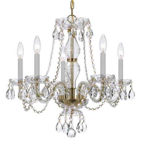 Crystorama Lighting Group 5085-CL-S Traditional Crystal 5 Light - Polished