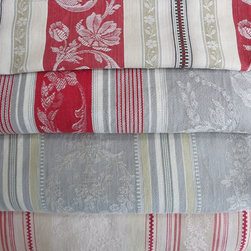 Antique French damask ticking offered by Claudia Barber - Fabric