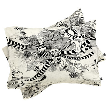 Deny Designs Iveta Abolina Black And White Play Pillow Shams, King