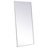Elegant Decor Eternity 72" x 36" Rectangle Metal Frame Mirror in White