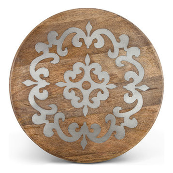Wood/Metal 18" Lazy Susan