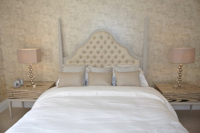 Design ideas for a contemporary bedroom in Buckinghamshire.