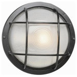 Trans Globe - Trans Globe 41505 BK The Standard - One Light Medium Bulkhead - Height : 8"Diameter / Width : 8"ExtensionThe Standard One Lig Black Ribbed Glass *UL: Suitable for wet locations Energy Star Qualified: n/a ADA Certified: n/a  *Number of Lights: Lamp: 1-*Wattage:60w A19 Medium Base bulb(s) *Bulb Included:No *Bulb Type:A19 Medium Base *Finish Type:Black