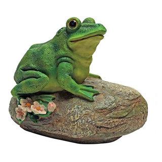 Frog Statue-Resin Chubby Animal Figurine by Pure Garden - On Sale