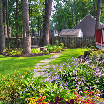 Traditional Backyard Planting Design in Fanwood