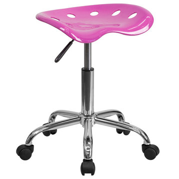 Beautiful Tractor Seat and Chrome Stool, Candy Heart