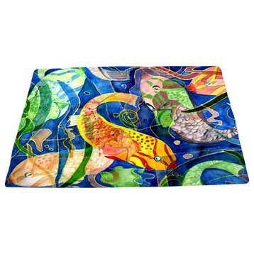 Sea Life Area Rugs From My Art, Tropical Fish, 48"x30", Tropical Fish