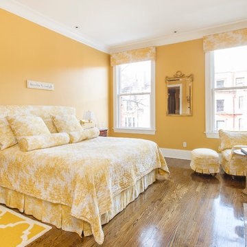 Warm and cheerful toile Master Bedroom