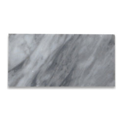 Stone Center Online - Bardiglio Gray Dark Grey Marble 3x6 Subway Tile Polished, 100 sq.ft. - Wall And Floor Tile