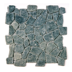 Black Flat Pebble Tile Mosaic - Mosaic Tile