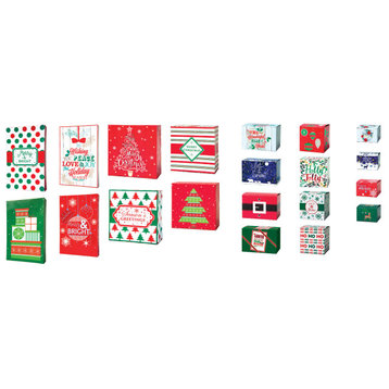 Pack of 20 Assorted Christmas Holiday Gift Boxes