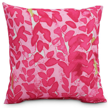 Flower Bell Decorative Floral Throw Pillow, Pink, 20"