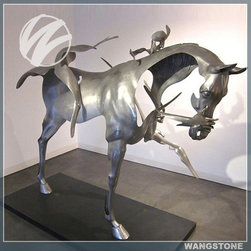 man riding horse abstract sculpture - Sculptures