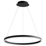 Oxygen Lighting - Circulo 24" Pendant, Black - Stylish and bold. Make an illuminating statement with this fixture. An ideal lighting fixture for your home.