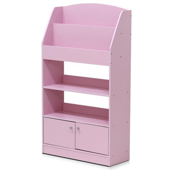 Kidkanac Magazine/Bookshelf with Toy Storage Cabinet, Pink