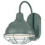 Millennium - Millennium RWHWB8-SG One Light Wall Bracket, Satin Green Finish - As twilight sets in, look to quality outdoor lighting to wrap your home in a warm and welcoming glow. Select outdoor fixtures that not only provide much needed illumination, but also a sense of style and grace and work to define your home's design. Bulb is not included.