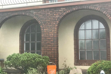 New mortar installation facade