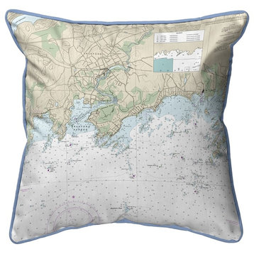 Betsy Drake Branford Harbor - Indian Neck, CT Nautical Map Large Corded Indoor/