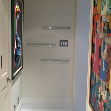 Glass Shelving Unit For Picture Frames & Home Entrance