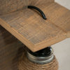Barn Wood Mason Jar Light Fixture, With Rope Detail