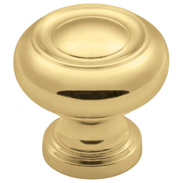 Belwith Hickory 1-1/4 In. Cottage Polished Brass Cabinet Knob P3151-PB Hardware