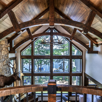 Legacy Home - Decorative Timber Trusses from Balcony