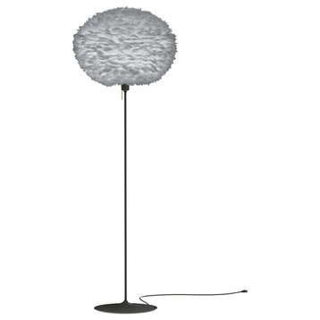 Eos Large Floor Lamp, Gray/Black
