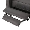 Mason Mid-Century Modern Button Tufted Fabric Recliner, Microfiber/Slate, Single Chair
