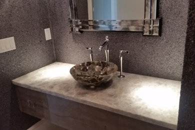 Inspiration for a mediterranean bathroom remodel in Miami