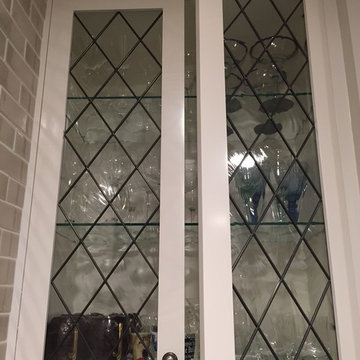 Leaded glass cabinet