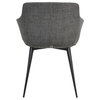 Samuel Arm Chair, Gray Set of 2