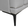 Kerman Full Leather Contemporary Sofa, Light Gray