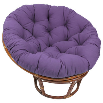 44" Solid Twill Papasan Cushion, Fits 42" Papasan Frame, Purple