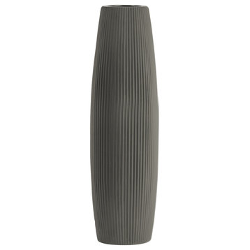 Liza Ceramic Vase, Matte Taupe, Small
