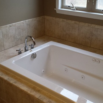 Ann Arbor Ceramic Shower with Jacuzzi Tub Renovation