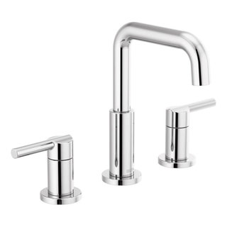 Nicoli 1.2 GPM Widespread Bathroom Faucet, Pop-Up Drain Assembly -  Contemporary - Bathroom Sink Faucets - by The Stock Market