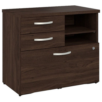 Studio C Office Storage Cabinet with Drawers in Black Walnut - Engineered Wood