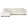 Orland White Leather Modern Sectional Sofa Set With Left Facing Chaise