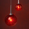 Bobo 1, Pendant, LED, 4" Kiss Canopy, Matte Chrome With Red Glass Shade