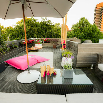 Dachterrassen Gestaltung 30qm -  nachher