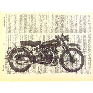 1930's Rudge Motorcycle British  .. Vintage Photo .. Photo Print5x7