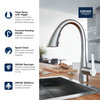 Grohe Zedra Single-Handle Kitchen Faucet, Starlight Chrome