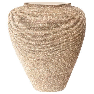 Seagrass Rope 16 inches Tall Decorative Jar / Vase