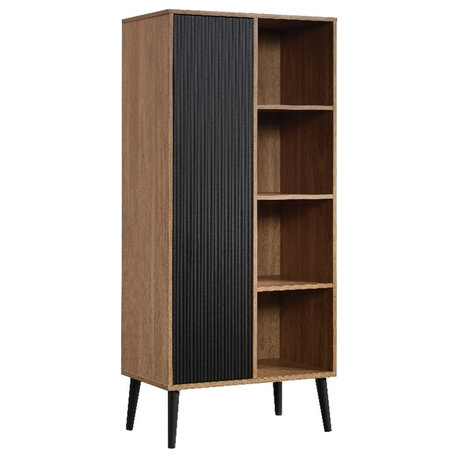 Pemberly Row Engineered Wood/Metal Storage Cabinet in Serene Walnut