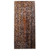 Consigned Indian Carved Lotus Sliding Door, Statement Ceiling, Custom Door