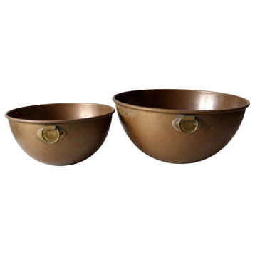 Consigned, Vintage Copper Bowls Pair