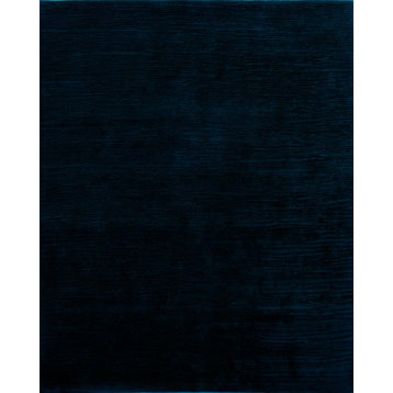 Solid Midnight Shore Wool Rug, 4'x6'