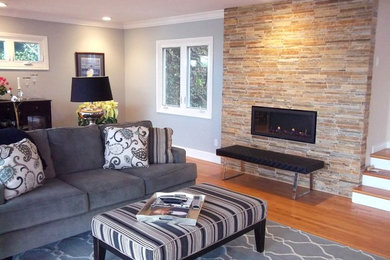Living room - coastal living room idea in San Diego